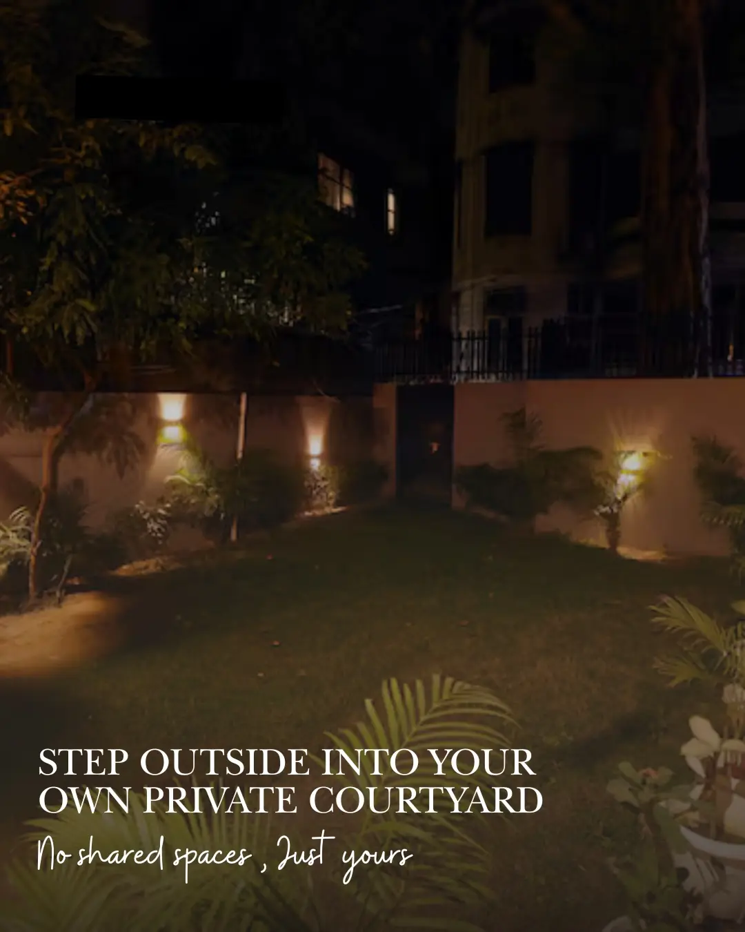 Step outside into your own private courtyard